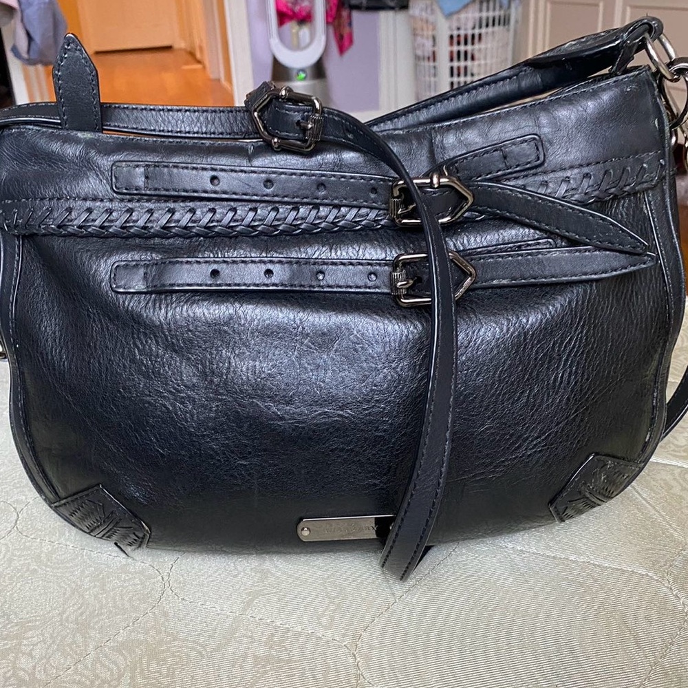 Burberry crossbody bag black leather